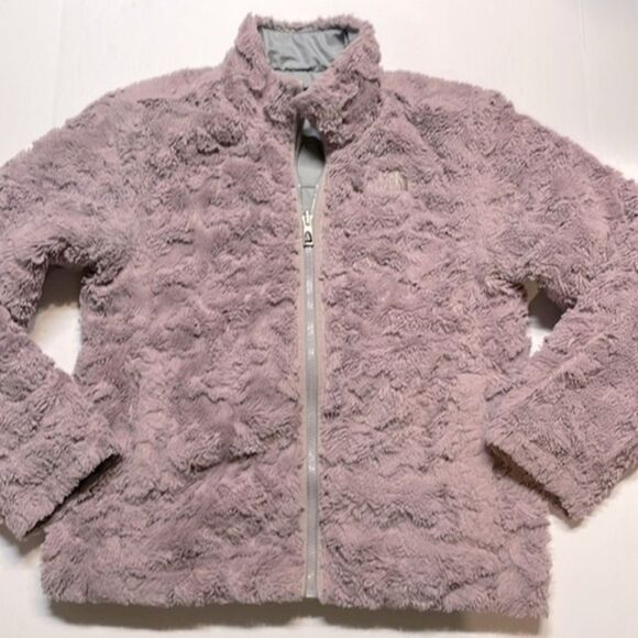 North Face Girls reversible winter jacket, gray/mauve Size L (14-16) - Picture 1 of 8